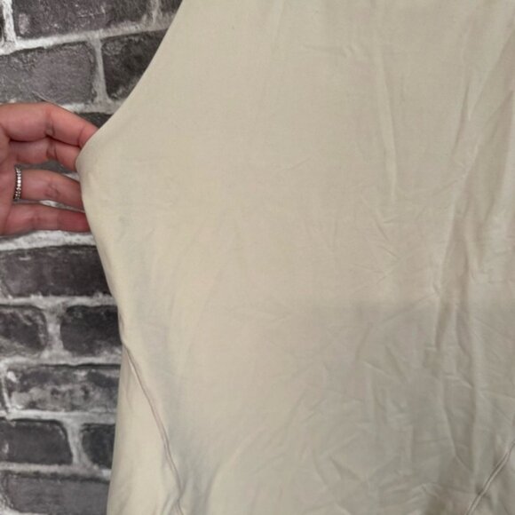 NWT Lululemon wundermost Nulu Square-Neck Sleeveless Bodysuit cream bikini cut - Picture 4 of 12